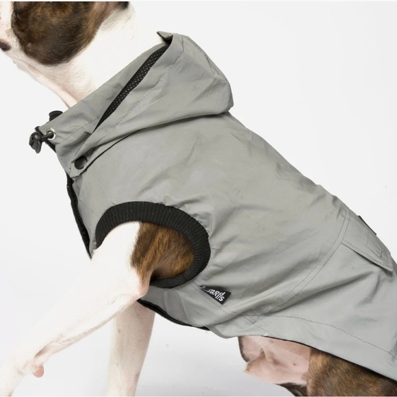 Silver Paw The Max Fully Reflective Rain Jacket Hooded Size Large New With Tags - Picture 5 of 10
